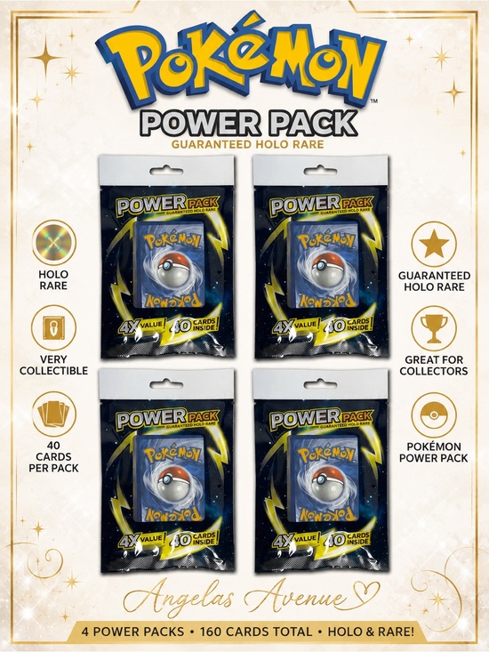 Pokemon Other - Pokemon Collectible 4 Power Packs - HOLO RARE 160 Total